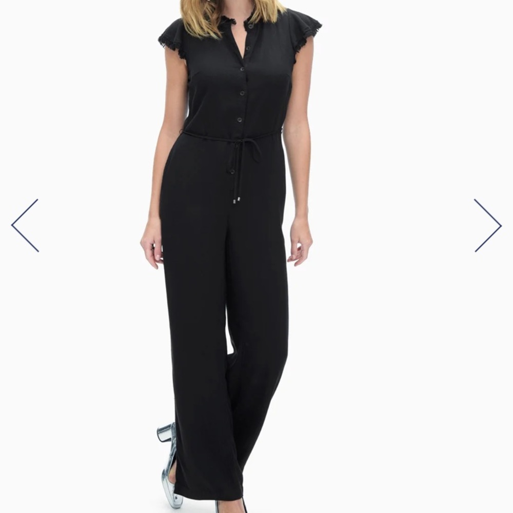 Splendid Crosshatch Ruffle Playsuit